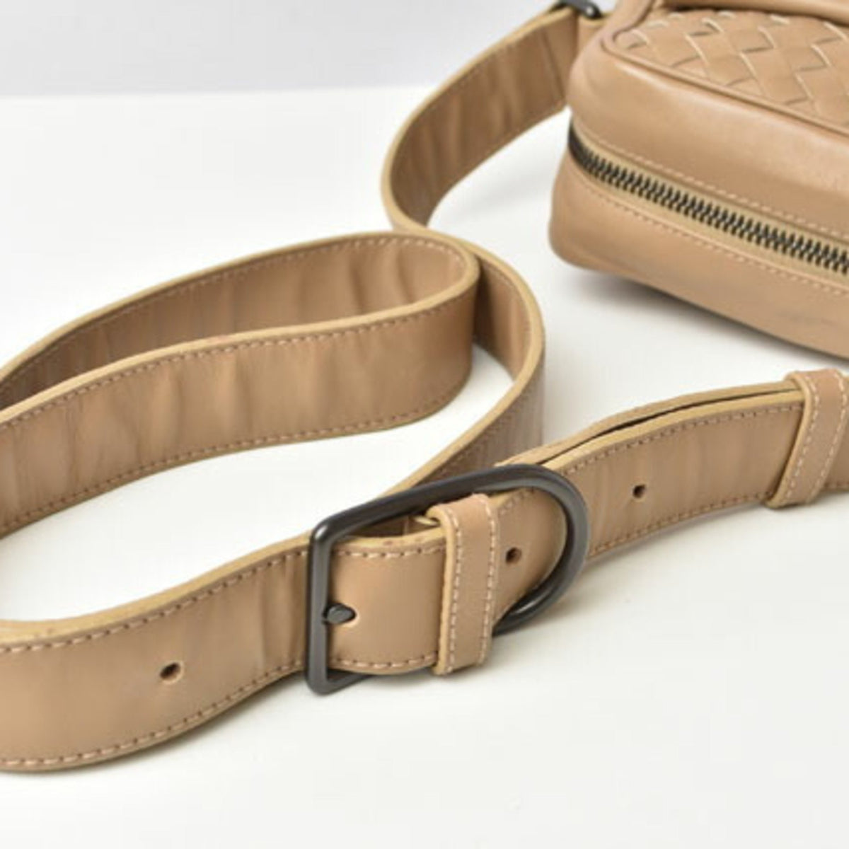 Camel Leather Shoulder Bag Y993