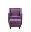 Purple Accent Chair with Storage Ottoman P76388