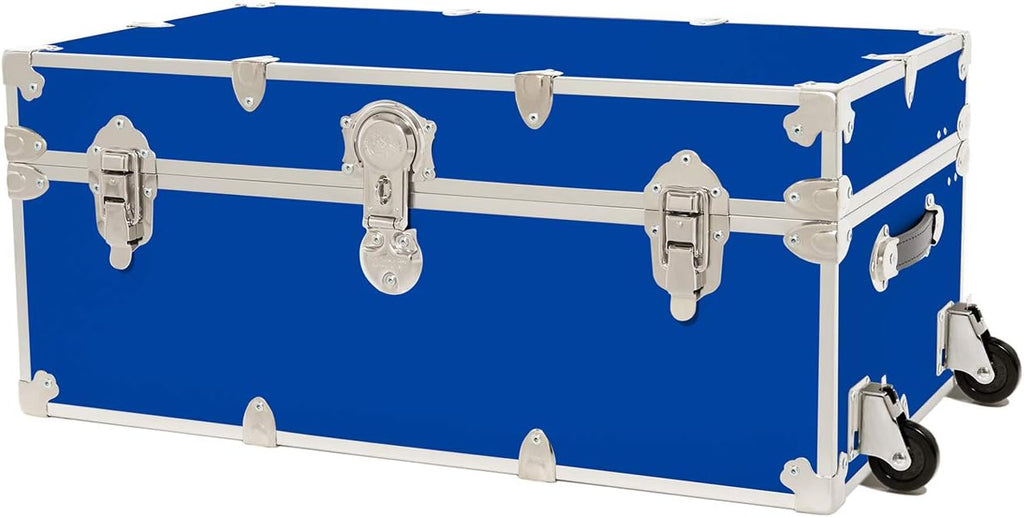 Large Armor Trunk with Removable Wheels 32x18x14 (Silver) W36543