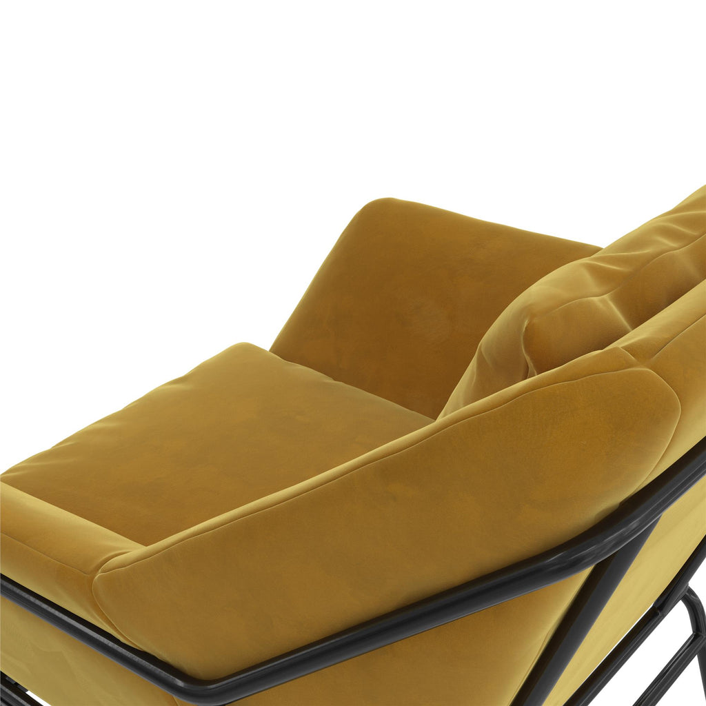Mustard Yellow Velvet Accent Chair G441713