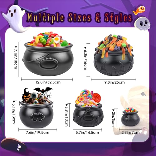 Black Plastic Cauldron Bowl M7705