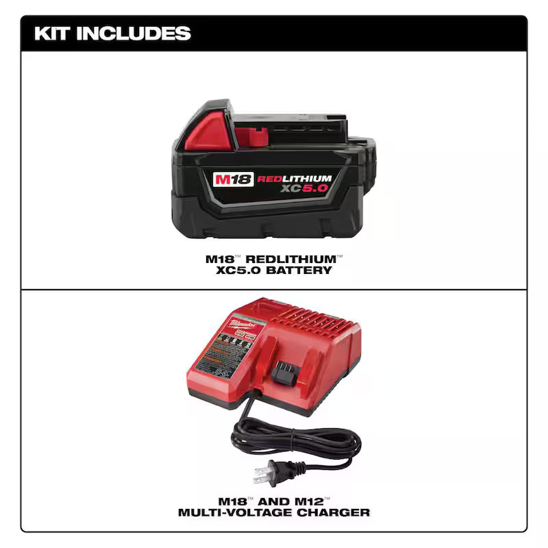 18-Volt Lithium-Ion Brushless Cordless 4-1/2 in./5 in. Grinder with 5.0Ah Starter Kit X69533