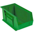 Green Plastic Stack & Hang Bin, 5-1/2x22W x 14-3/4x22D x 5x22H, Pkg QTY 12 F491