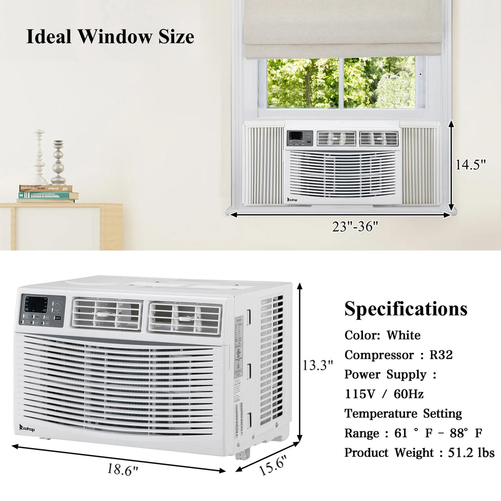 8,000 BTU Window Air Conditioner with Remote Control L459324