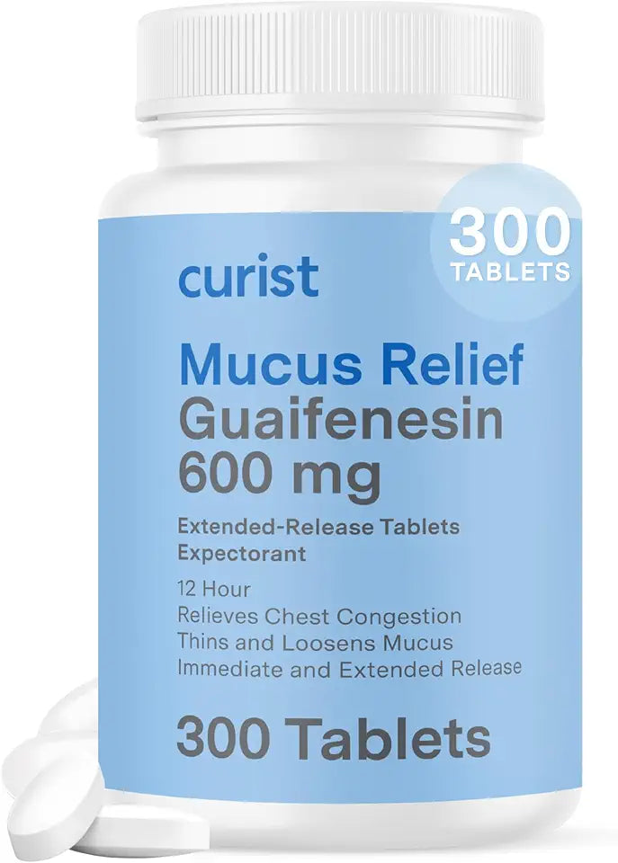 Guaifenesin 600 mg Extended Release Tablets 300 Dye-Free Tablets H4428