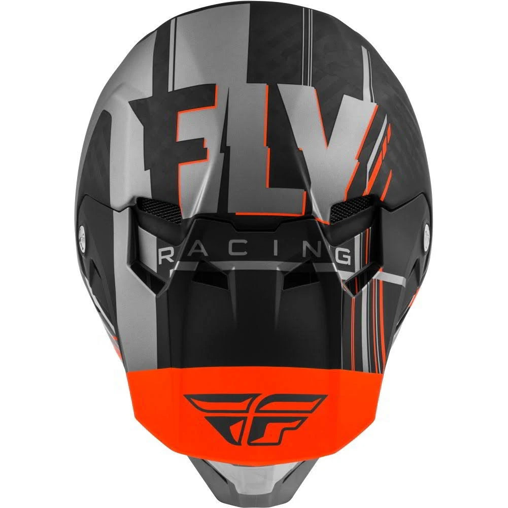 Matte Orange Grey Black Carbon Helmet C1983