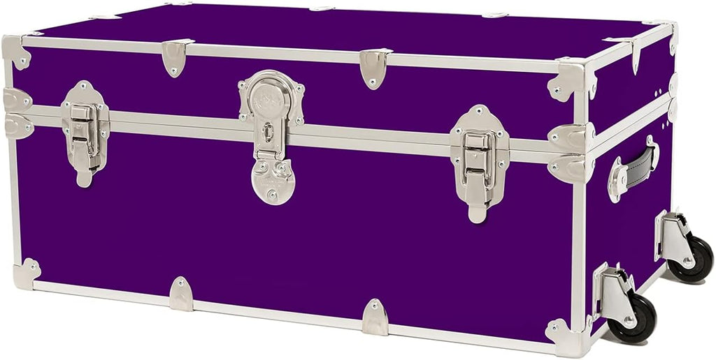 Large Armor Trunk with Removable Wheels 32x18x14 (Silver) W36543