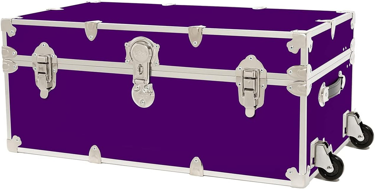 Large Armor Trunk with Removable Wheels 32x18x14 (Silver) W36543
