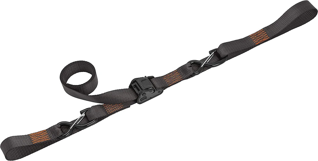Cambuckle Tie Down, 1.5in x 8ft, 2100lb, Gray, 2 Pack R218