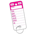 Plastic Key Tags V902
