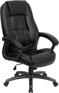 Black Contemporary Adjustable Height Swivel Executive Chair D48985