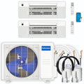 21,000 BTU 2 Zone Ceiling Cassette Ductless Air Conditioner and Heat Pump Z7001