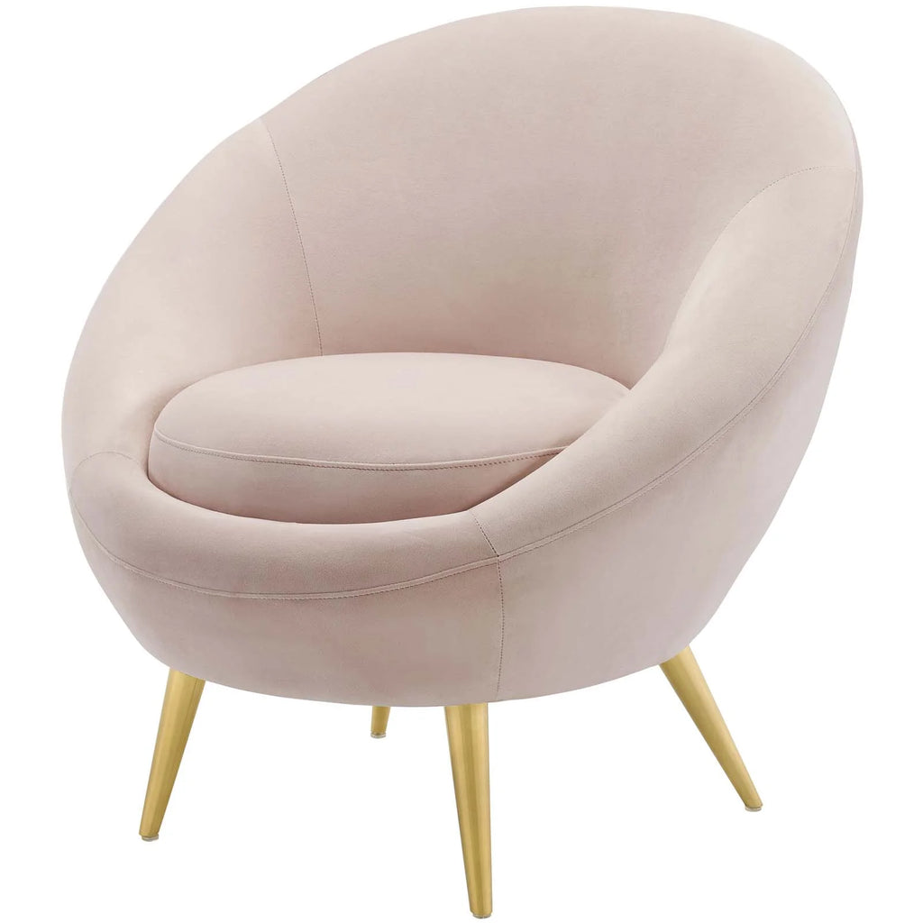 Pink Velvet Metal Steel Accent Side Chair F36256
