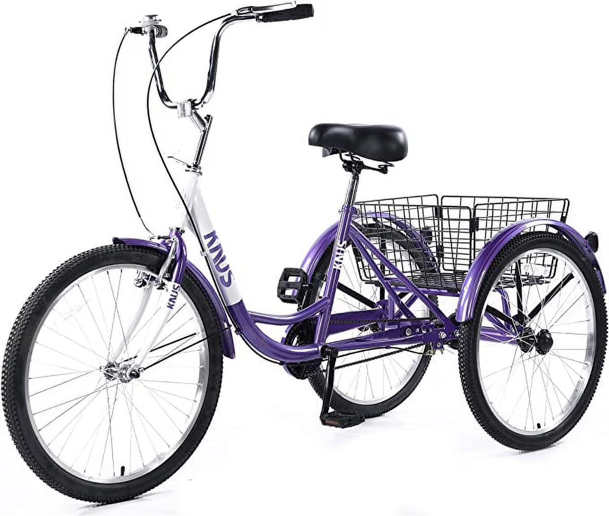 26 inch Single Speed Three Wheel Cruiser Bike with Large Basket B1334