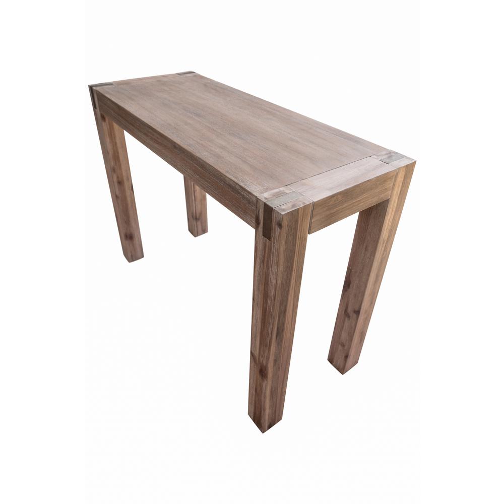 Brushed Driftwood Acacia Wood Media Console Table C8553