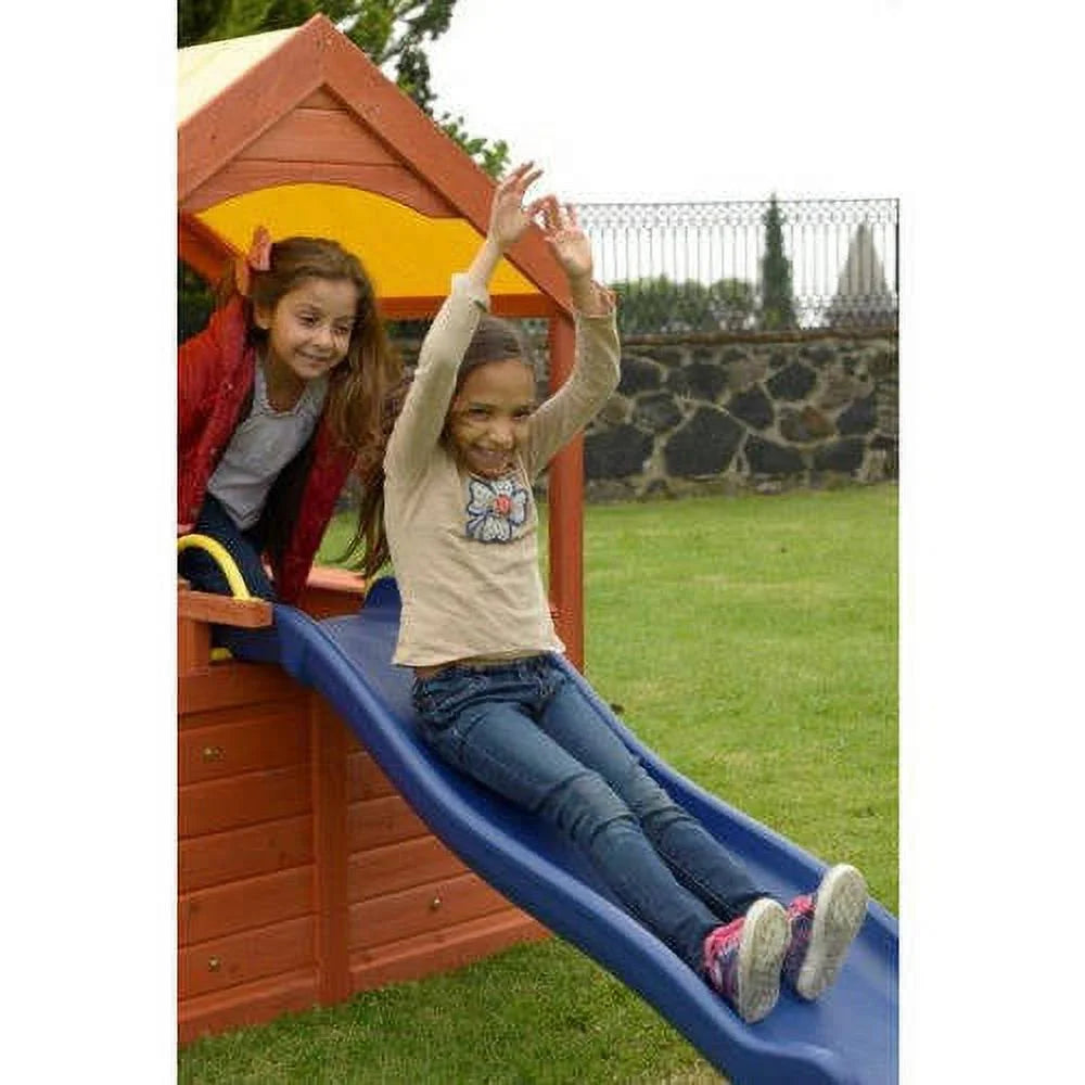 Wood Playhouse with Slide L988