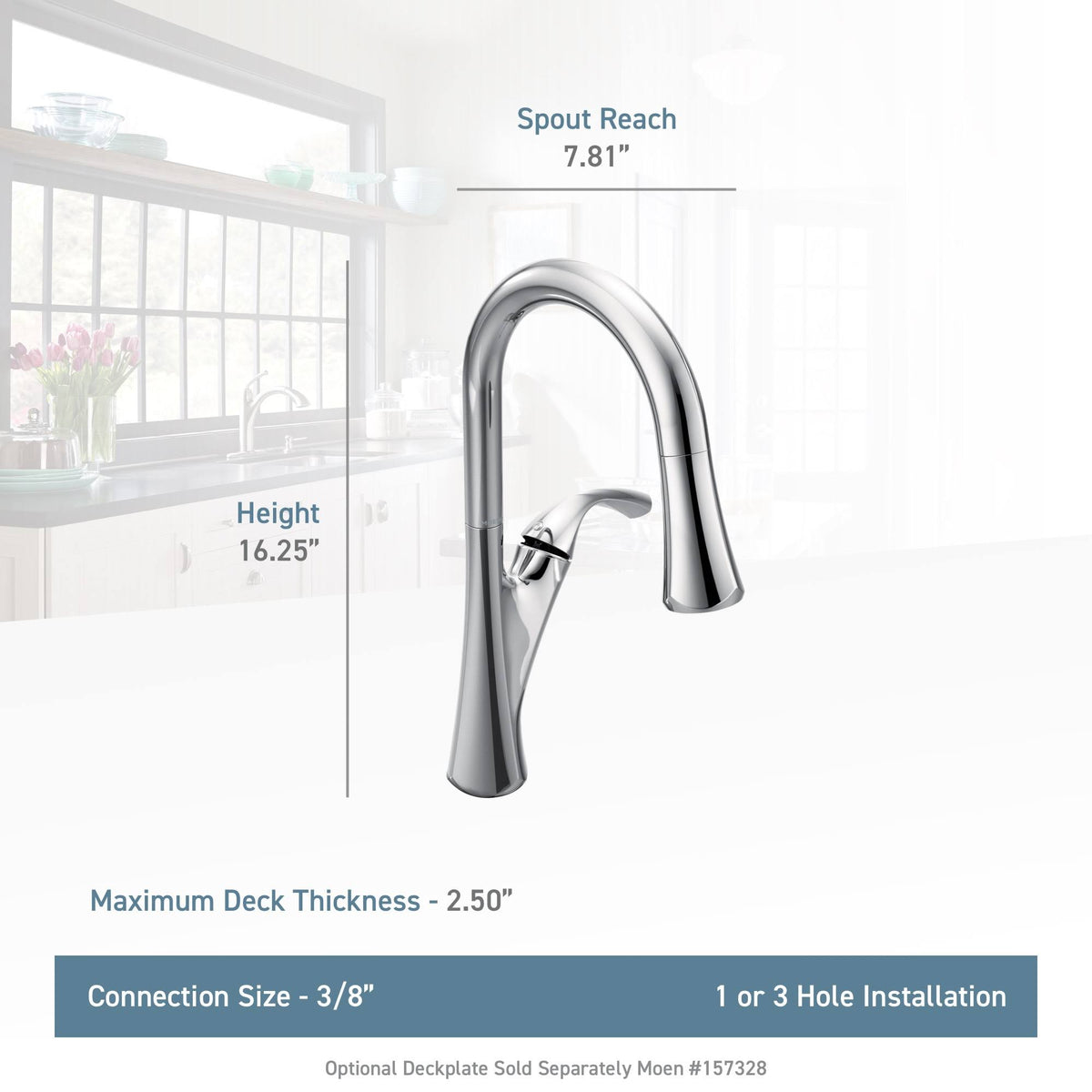 Spot Resist Stainless High Arc Pulldown Kitchen Faucet M422951