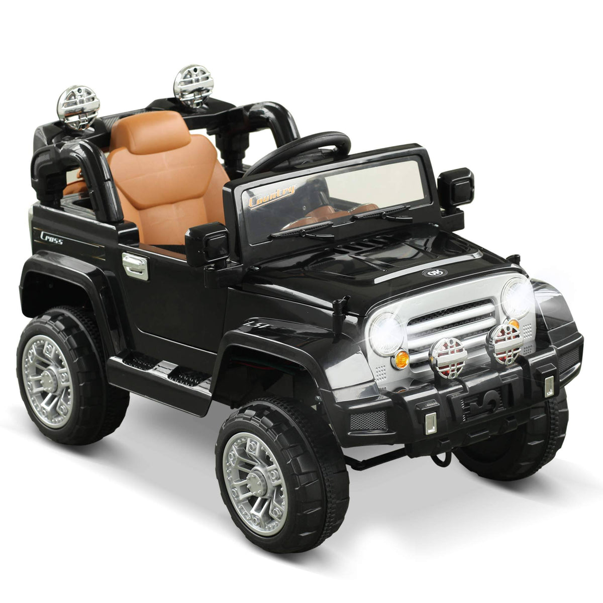 12V Kids Electric Ride on Toy Car Truck with Remote Control - Black O257756