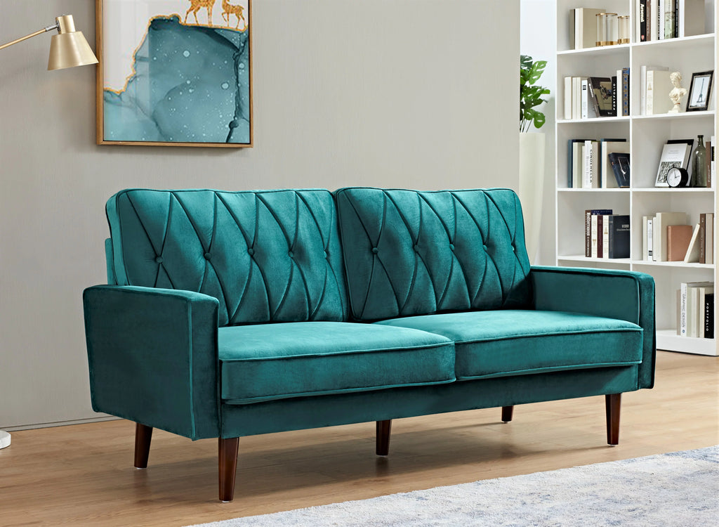 Green Tufted Cushion Back Sofa Z394869