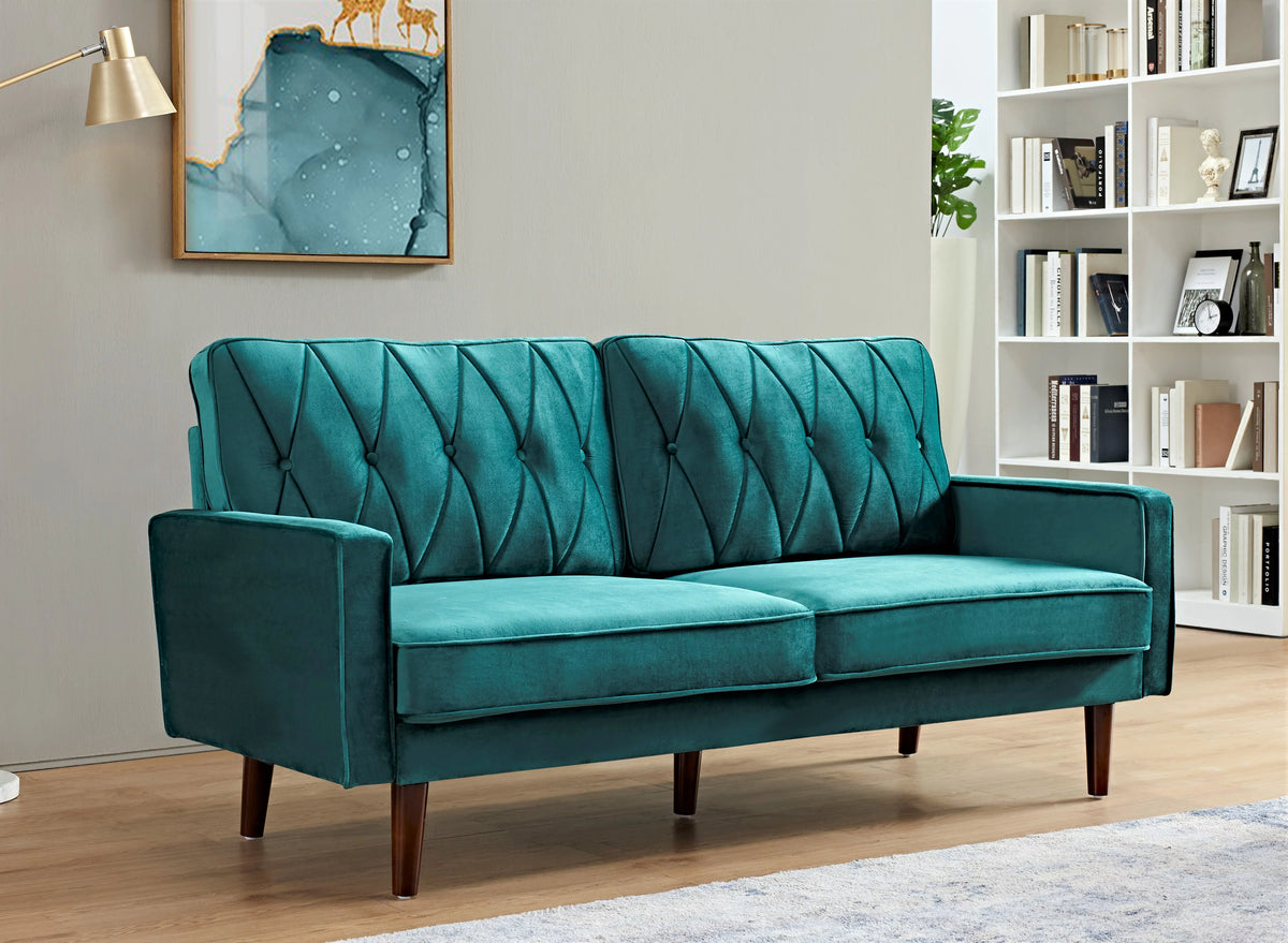 Green Tufted Cushion Back Sofa Z394869