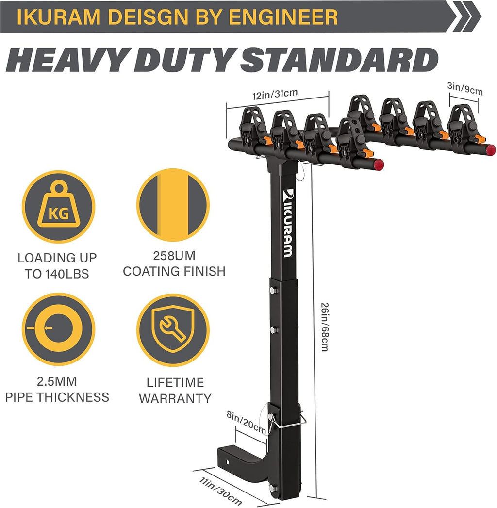 4 Bike Hitch Mount Double Foldable Rack P701