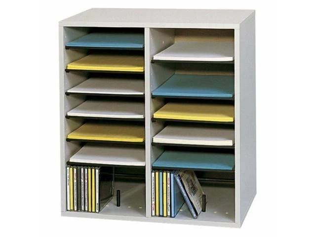 16 Compartments Adjustable Shelves Literature Organizer E42074
