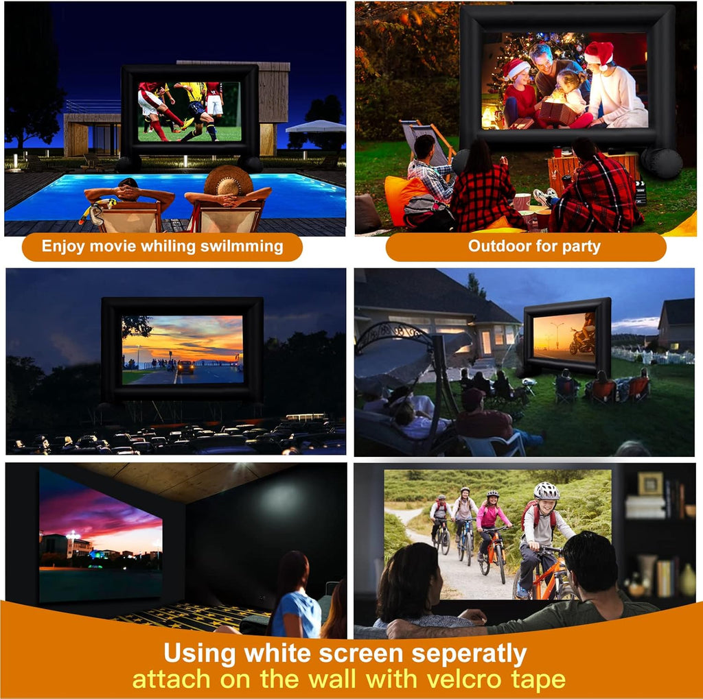 Inflatable Projector Screen with Air Blower and Carry Bag A640