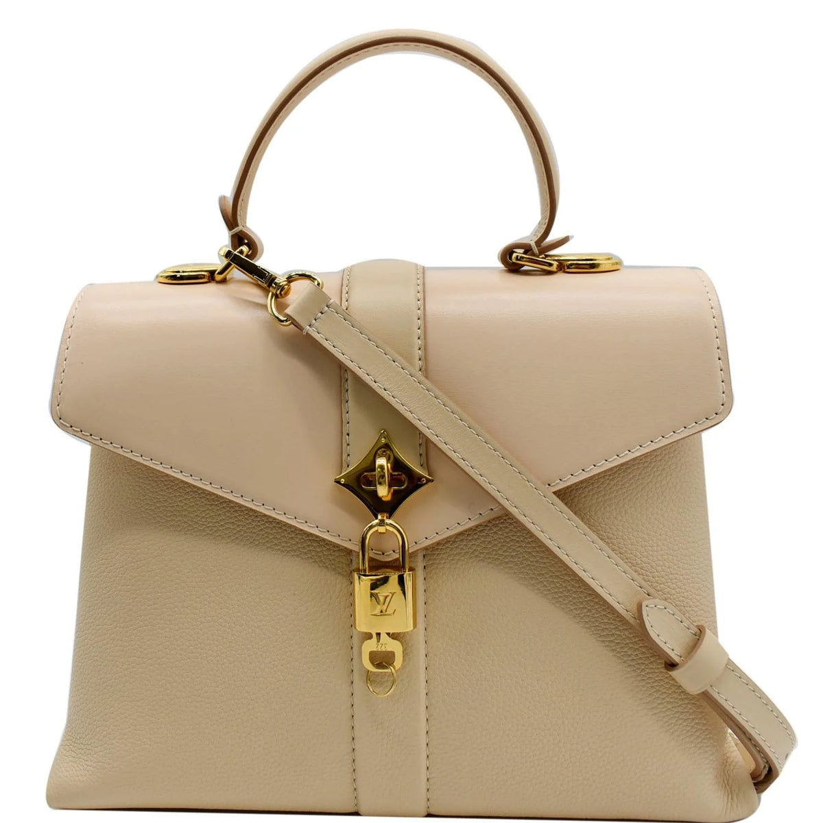 Pre-owned Grained Leather Top Handle Crossbody Bag M59705