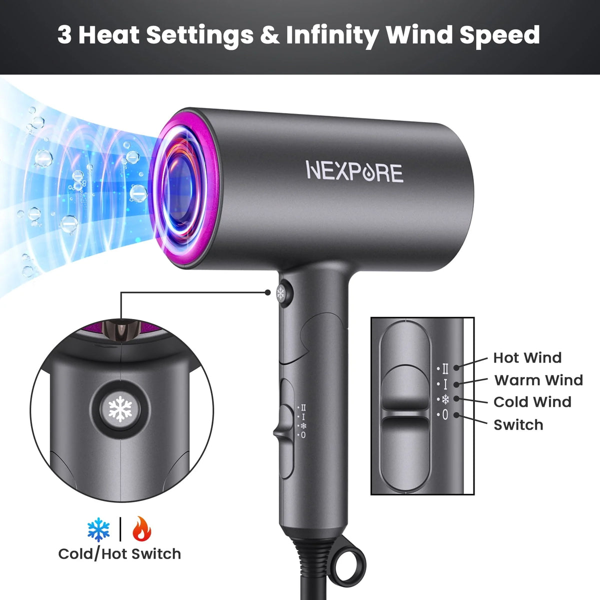 1800W Ionic Hair Dryer with Diffuser W942791