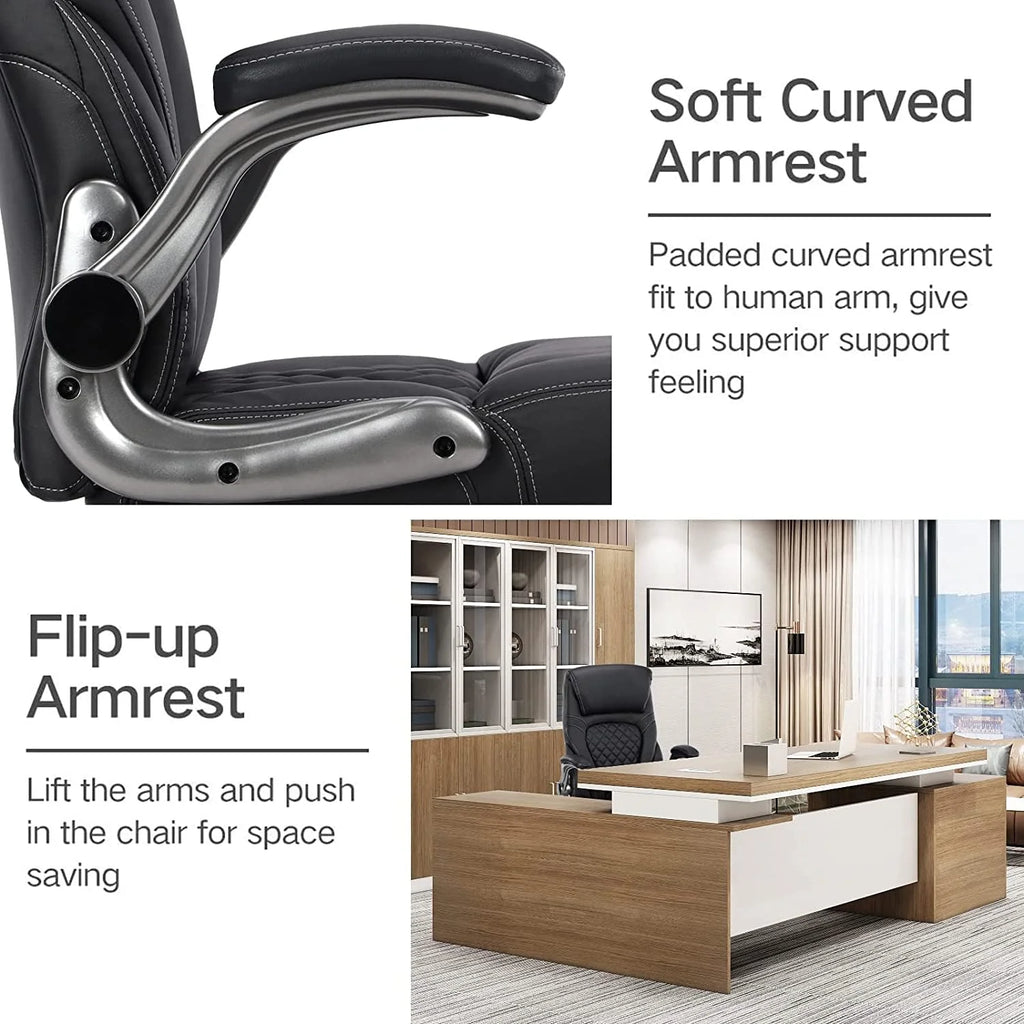 Black Ergonomic Office Chair with Lumbar Support D647122