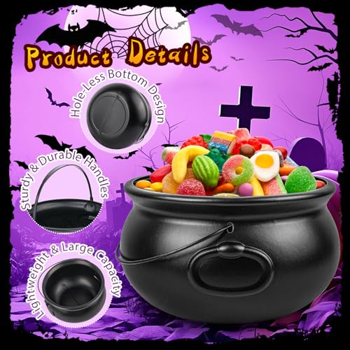 Black Plastic Cauldron Bowl M7705
