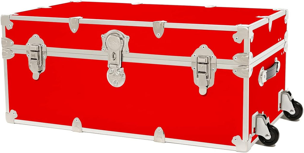 Large Armor Trunk with Removable Wheels 32x18x14 (Silver) W36543